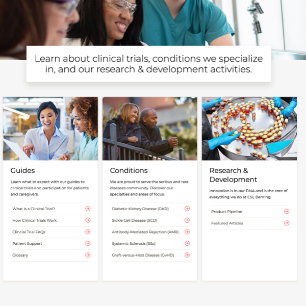 Clinical trials participant portal